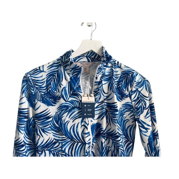 Tommy Bahama Golf Zip-Up Palm Print UPF 50 Jacket - Picture 3 of 4